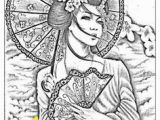 Printable Geisha Coloring Pages 111 Best Adult Coloring Of oriental and Time Images On Pinterest In