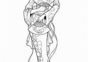 Printable Geisha Coloring Pages Free Coloring Page Coloring Japonese Elegant Woman