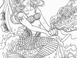 Printable Mermaid Coloring Pages for Adults Art Nouveau Mermaid Adult Coloring Page