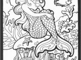 Printable Mermaid Coloring Pages for Adults Pretty Mermaid Realistic Mermaid Coloring Pages for Adults