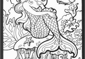 Printable Mermaid Coloring Pages for Adults Pretty Mermaid Realistic Mermaid Coloring Pages for Adults