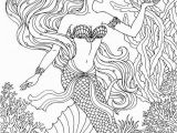 Printable Mermaid Coloring Pages for Adults Princess Mermaid Adult Coloring Pages