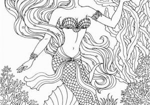 Printable Mermaid Coloring Pages for Adults Princess Mermaid Adult Coloring Pages