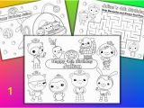 Printable Octonauts Coloring Pages Octonauts Birthday Party Favor Personalized Coloring by