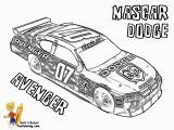 Printable Race Car Coloring Pages Coloring Page Free Nascar Dodge Avenger 01 Full 1200