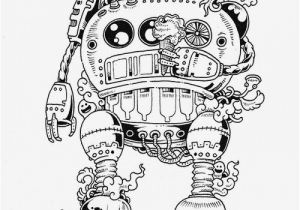 Printable Robot Coloring Pages Doodle Invasion Drawings