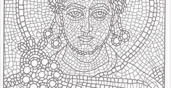 Printable Roman Mosaic Coloring Pages Printable Mosaic Coloring Pages for Adults