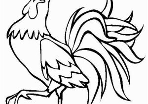 Printable Rooster Coloring Pages Rooster Crowing In Farm Animal Coloring Page Kids Play