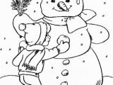 Printable Snowman Coloring Pages Line Snowman Coloring Page Printables