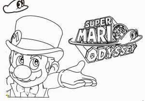 Printable Super Mario Odyssey Coloring Pages Super Mario Odyssey Coloring Pages Line Art with Logo