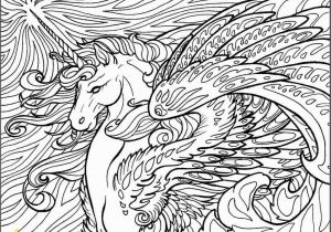 Printable Unicorn Coloring Pages for Adults Detailed Unicorn Coloring Page for Adults