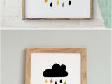Printable Wall Mural Diy Wall Art Digital Download Rain Print Childrens Wall Art