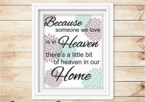 Printable Wall Mural Printable Memorial Wall Art Heaven Print Sympathy and Loss In