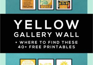 Printable Wall Murals Free Yellow Gallery Wall • A Free Printable Roundup