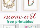 Printable Wall Murals Name Art and Alphabet Printables Free Printable Art