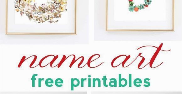 Printable Wall Murals Name Art and Alphabet Printables Free Printable Art