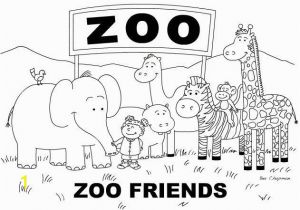 Printable Zoo Animals Coloring Pages Free Zoo Coloring Page with Images