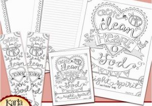 Psalm 51 Coloring Page Psalm 51 Create In Me A Clean Heart Bible Journaling Color