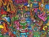 Psychedelic Wall Murals Art Trippy Creepy Hippie S Weed