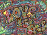 Psychedelic Wall Murals E Piece Painting Home Wall Decoration Psychedelic Typography Love