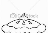 Pumpkin Pie Coloring Page Outlined Thanksgiving Pie