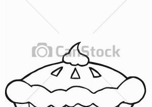 Pumpkin Pie Coloring Page Outlined Thanksgiving Pie