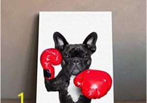 Puppy Dog Wall Murals Chezmax Wall Art On Canvas Print Artwork for Home Decor Animals Red Bulldog 9 8" X 11 8"