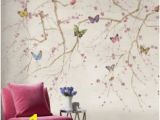 Purple Flower Wall Murals by Jaima Brown Sample Free Shipping On All Sample orders butterfly