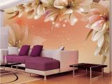 Purple Flower Wall Murals Custom 3d Wallpaper Modern Flower Wall Mural Wall Paper Living