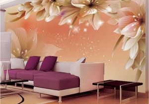 Purple Flower Wall Murals Custom 3d Wallpaper Modern Flower Wall Mural Wall Paper Living