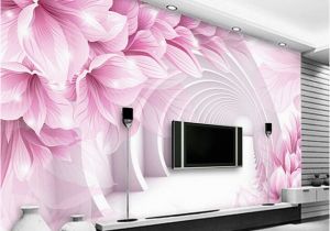 Purple Flower Wall Murals Custom Wall Mural Wallpaper Modern Minimalist 3d Stereo Space Flower