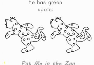 Put Me In the Zoo Coloring Page Put Me In the Zoo Coloring Pages Green Spots Free