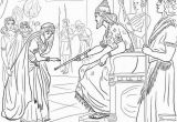 Queen Esther Coloring Page Esther and King Xerxes Super Coloring