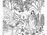 Queen Mary Coloring Pages Annunciation Coloring Page Our Lady Mary Angel Gabriel Marian Christian Catholic Art