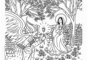 Queen Mary Coloring Pages Annunciation Coloring Page Our Lady Mary Angel Gabriel Marian Christian Catholic Art