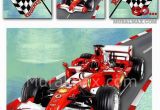 Race Car Wall Mural Race Car Set 3 Canvas Nursery Art Race Car Wall by