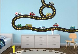 Race Track Wall Mural Paw Patrol Kids Wall Decal Decor Paw Dog Birthday Party theme
