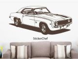 Racing Car Wall Mural 1969 Chevy Camaro Car Wall Decal Muscle Car Decals Muscle