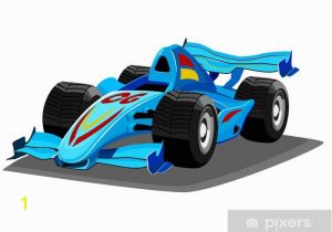 Racing Car Wall Mural Cartoon Racing Car Wall Mural Vinyl