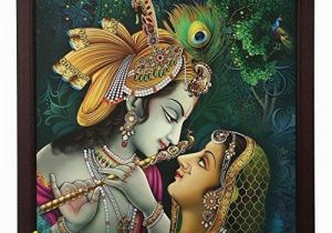 Radha Krishna Wall Murals Fibre Wall Frame Radha Krishna God & Goddess Statues