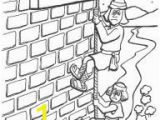 Rahab and Spies Coloring Page Horn Craft Walls Jericho Rahab Coloring Sheet
