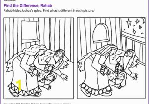 Rahab Helps the Spies Coloring Page Find the Difference Rahab Kids Korner Biblewise
