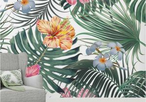 Rain forest Wall Mural Flowers Foliage Tropical Rainforest Wallpaper Wall Murals