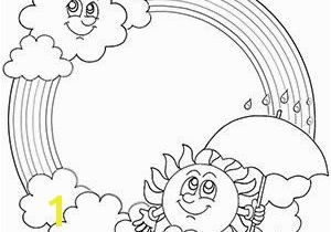 Rainbow and Clouds Coloring Page Free Printable Rainbow Coloring Pages for Kids