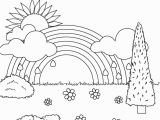 Rainbow and Clouds Coloring Page Free Printable Rainbow Coloring Pages for Kids