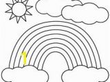 Rainbow and Clouds Coloring Page Free Printable Rainbow Coloring Pages