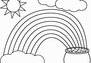 Rainbow and Clouds Coloring Page Rainbow Coloring Page Kids Dream Of Rainbows with Pots Of Gold at