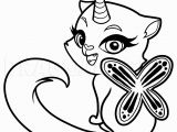 Rainbow butterfly Unicorn Kitty Coloring Pages Rainbow butterfly Unicorn Kitty Coloring Pages