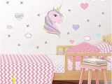 Rainbow Unicorn Wall Mural Amazon Aiyang Unicorn Wall Decals Reflective Vinyl Wall