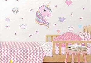 Rainbow Unicorn Wall Mural Amazon Aiyang Unicorn Wall Decals Reflective Vinyl Wall